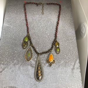 Boho Style Necklace with Pendant Charms